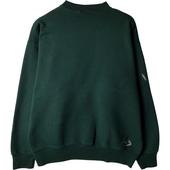 Fruit of the Loom Dog Print Animal Sweatshirt, Men's Size L cotton Green type dark green Vintage Second Hand