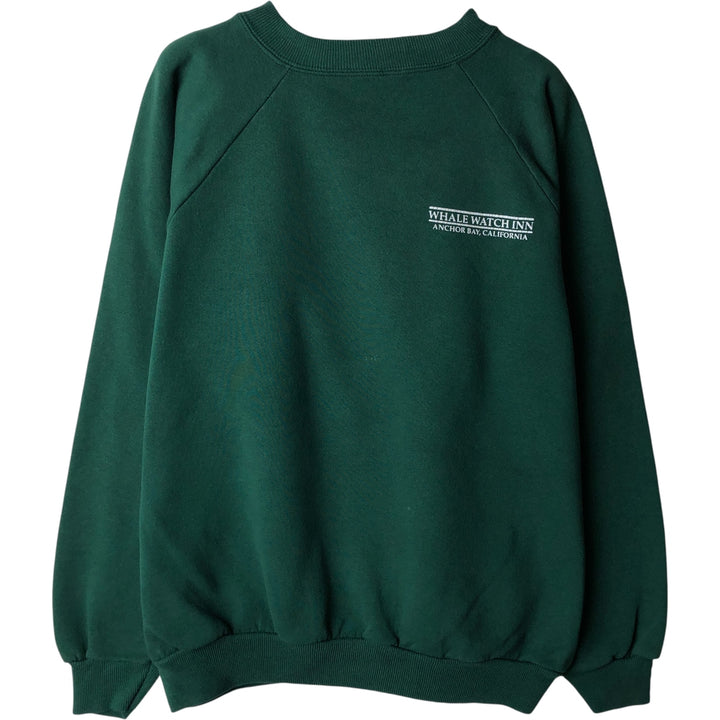 2000'S Hanes Advertising Sweatshirt, Men's Size L cotton green type Vintage Second Hand