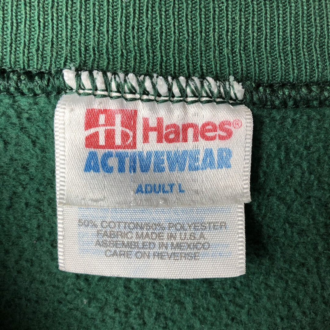 2000'S Hanes Advertising Sweatshirt, Men's Size L cotton green type Vintage Second Hand