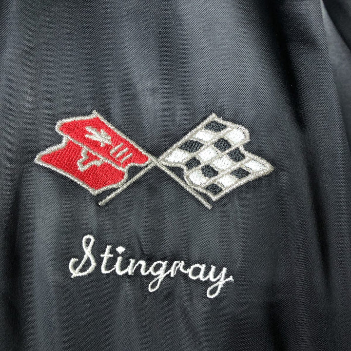 90'S Auburn Chevrolet Nylon Varsity Jacket, Men's Size L Nylon black type Vintage Second Hand