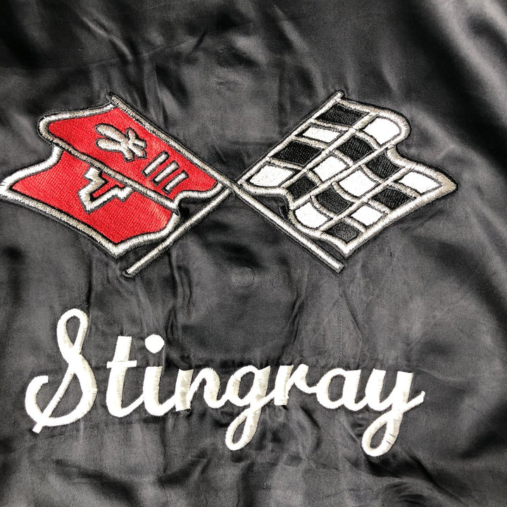 90'S Auburn Chevrolet Nylon Varsity Jacket, Men's Size L Nylon black type Vintage Second Hand
