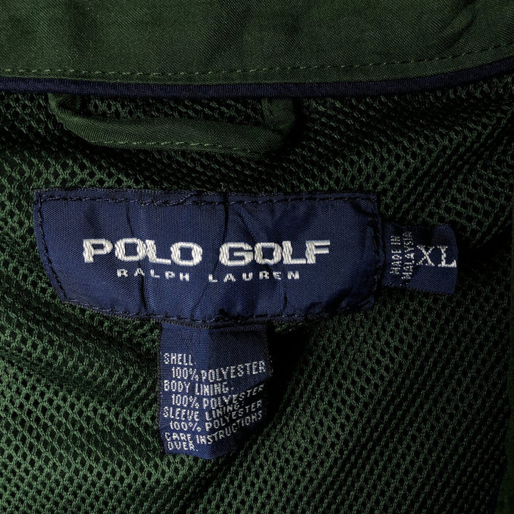 90s-00'S Ralph Lauren POLO GOLF windbreaker, men's size XL polyester Green type dark green Vintage Second Hand