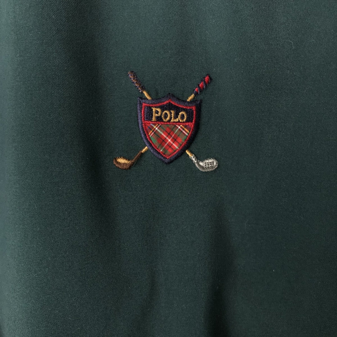 90s-00'S Ralph Lauren POLO GOLF Half-Snap Collar Warm-Up Pullover, Men's Size XL polyester green type Vintage Second Hand