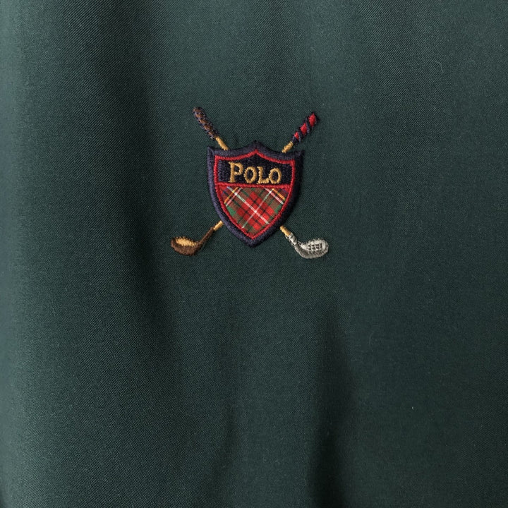90s-00'S Ralph Lauren POLO GOLF Half-Snap Collar Warm-Up Pullover, Men's Size XL polyester green type Vintage Second Hand