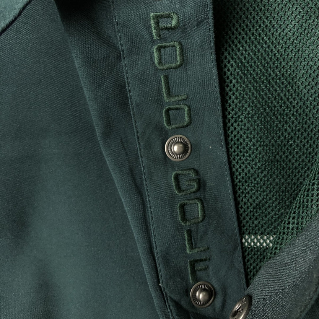 90s-00'S Ralph Lauren POLO GOLF Half-Snap Collar Warm-Up Pullover, Men's Size XL polyester green type Vintage Second Hand