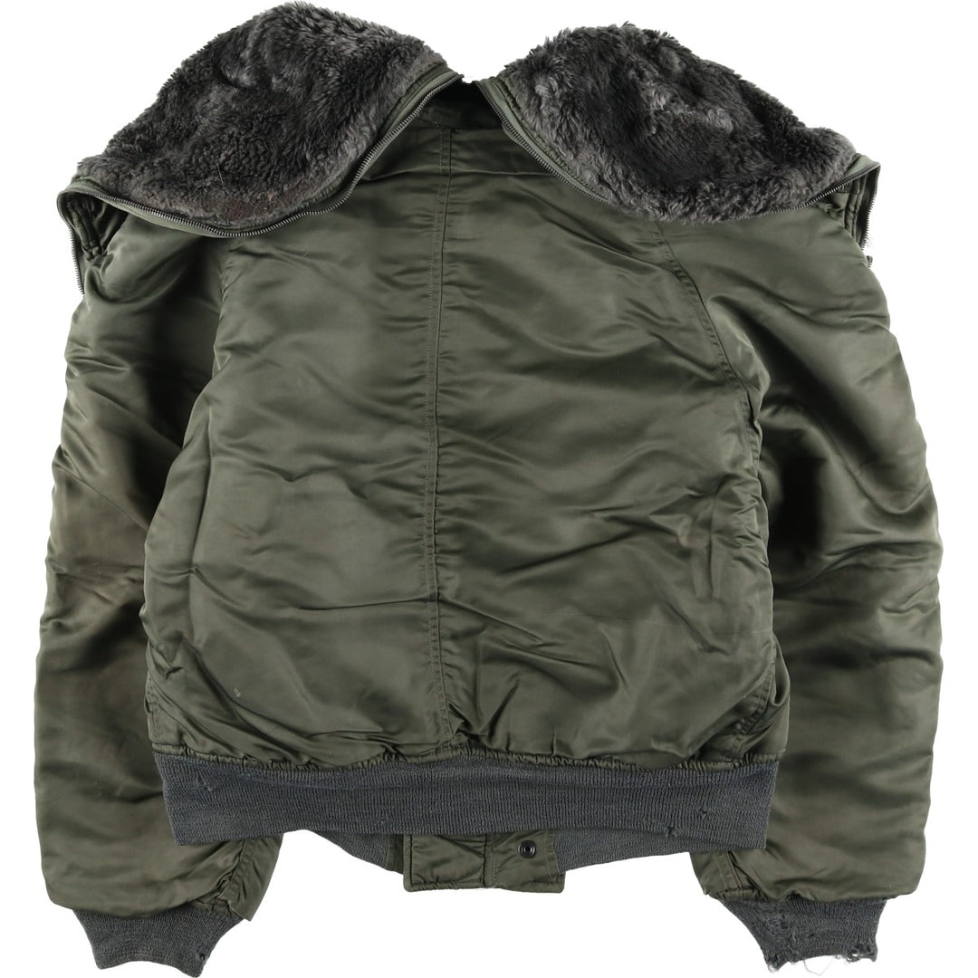 Special Price: Authentic 1960'S US Military Alpha N-2B Flight Jacket with Black Tag, Coyote Fur and Padded, Men's Size Medium others Khaki type Vintage Second Hand