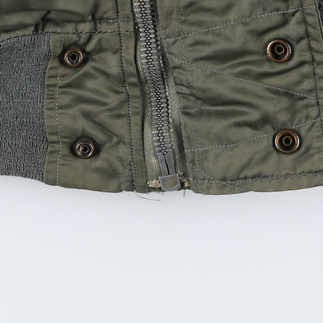 Special Price: Authentic 1960'S US Military Alpha N-2B Flight Jacket with Black Tag, Coyote Fur and Padded, Men's Size Medium others Khaki type Vintage Second Hand