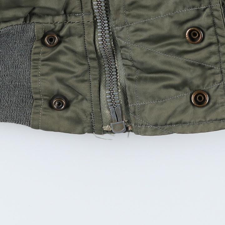 Special Price: Authentic 1960'S US Military Alpha N-2B Flight Jacket with Black Tag, Coyote Fur and Padded, Men's Size Medium others Khaki type Vintage Second Hand