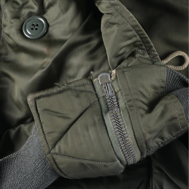 Special Price: Authentic 1960'S US Military Alpha N-2B Flight Jacket with Black Tag, Coyote Fur and Padded, Men's Size Medium others Khaki type Vintage Second Hand