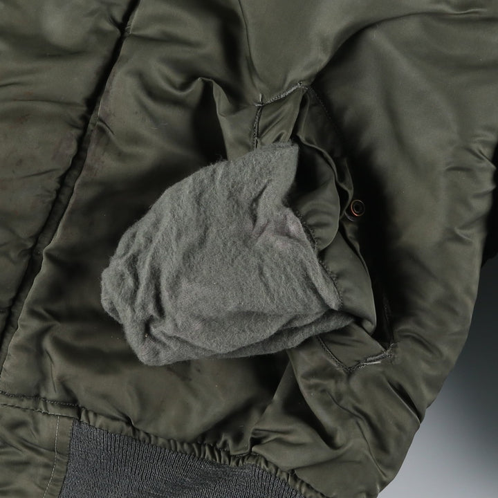 Special Price: Authentic 1960'S US Military Alpha N-2B Flight Jacket with Black Tag, Coyote Fur and Padded, Men's Size Medium others Khaki type Vintage Second Hand