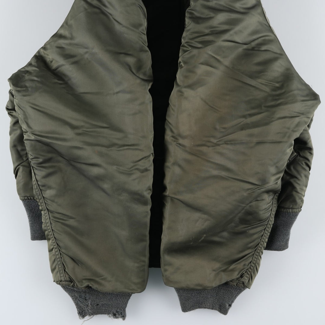 Special Price: Authentic 1960'S US Military Alpha N-2B Flight Jacket with Black Tag, Coyote Fur and Padded, Men's Size Medium others Khaki type Vintage Second Hand
