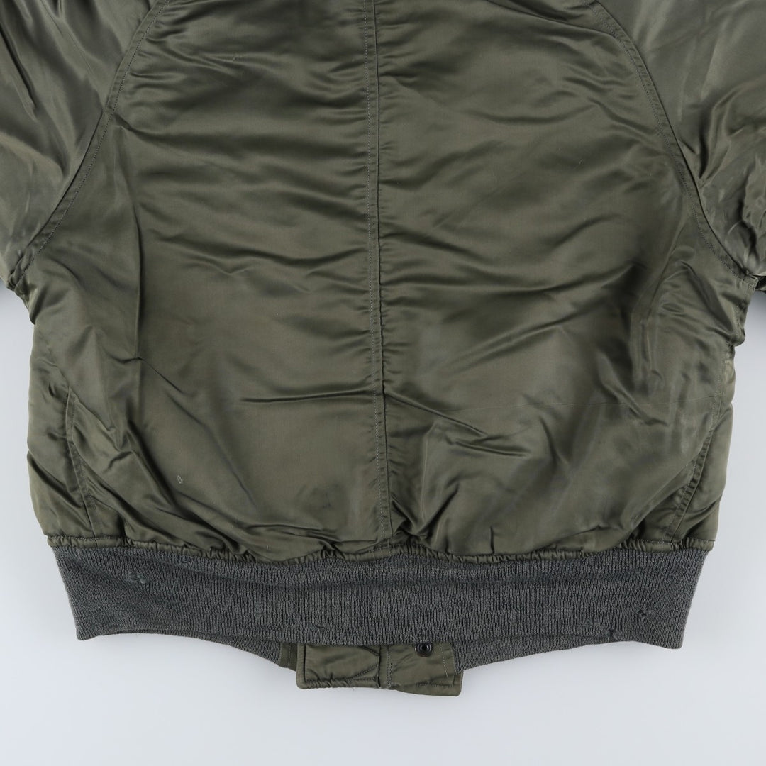 Special Price: Authentic 1960'S US Military Alpha N-2B Flight Jacket with Black Tag, Coyote Fur and Padded, Men's Size Medium others Khaki type Vintage Second Hand