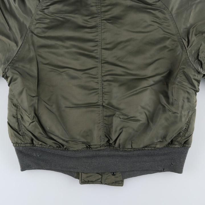 Special Price: Authentic 1960'S US Military Alpha N-2B Flight Jacket with Black Tag, Coyote Fur and Padded, Men's Size Medium others Khaki type Vintage Second Hand