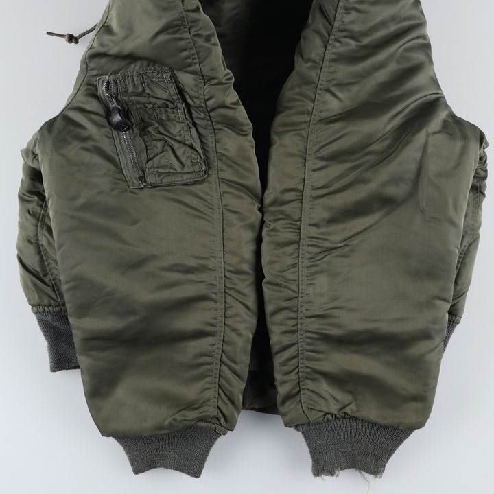 Special Price: Authentic 1960'S US Military Alpha N-2B Flight Jacket with Black Tag, Coyote Fur and Padded, Men's Size Medium others Khaki type Vintage Second Hand