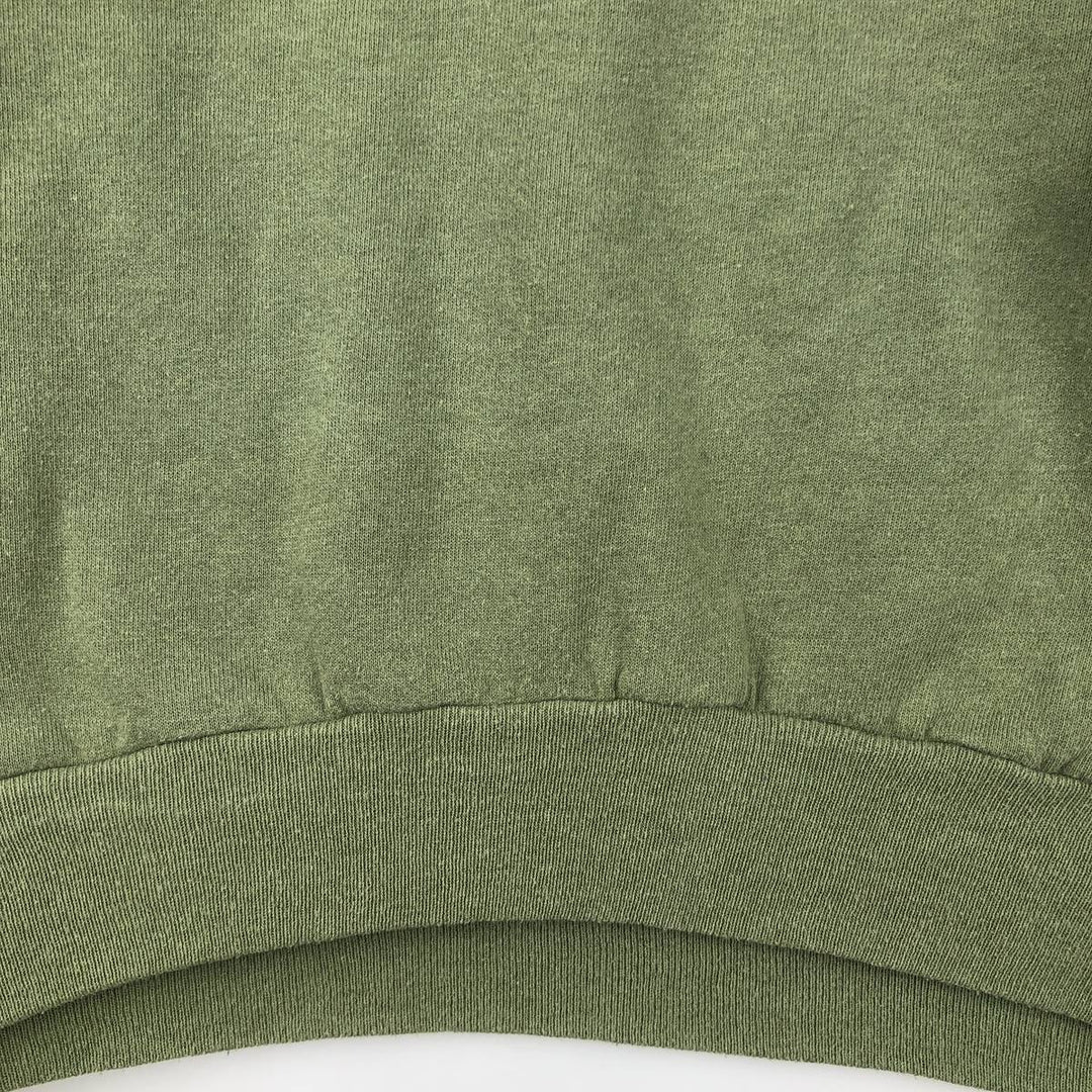 80s-90'S Jerzees Printed Sweatshirt, Made in USA, Men's Size XL cotton Khaki type Vintage Second Hand