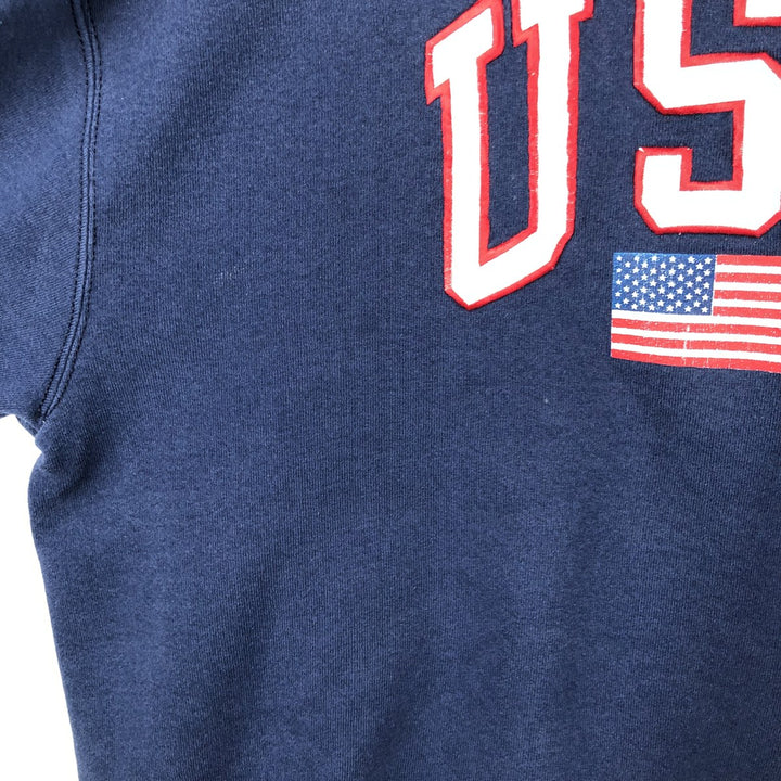 Vintage 90'S Fruit of the Loom Heavy Stars and Stripes Sweatshirt, Made in USA, Men's Size XL cotton navy blue type Vintage Second Hand