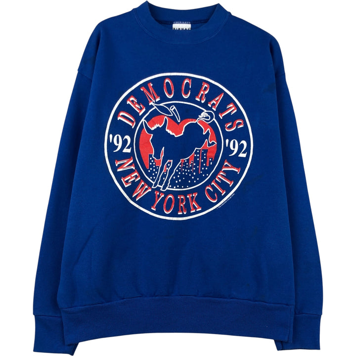 Vintage '90'S SIGNAL SPORTS printed sweatshirt, made in the USA, size L, men's cotton blue type Vintage Second Hand