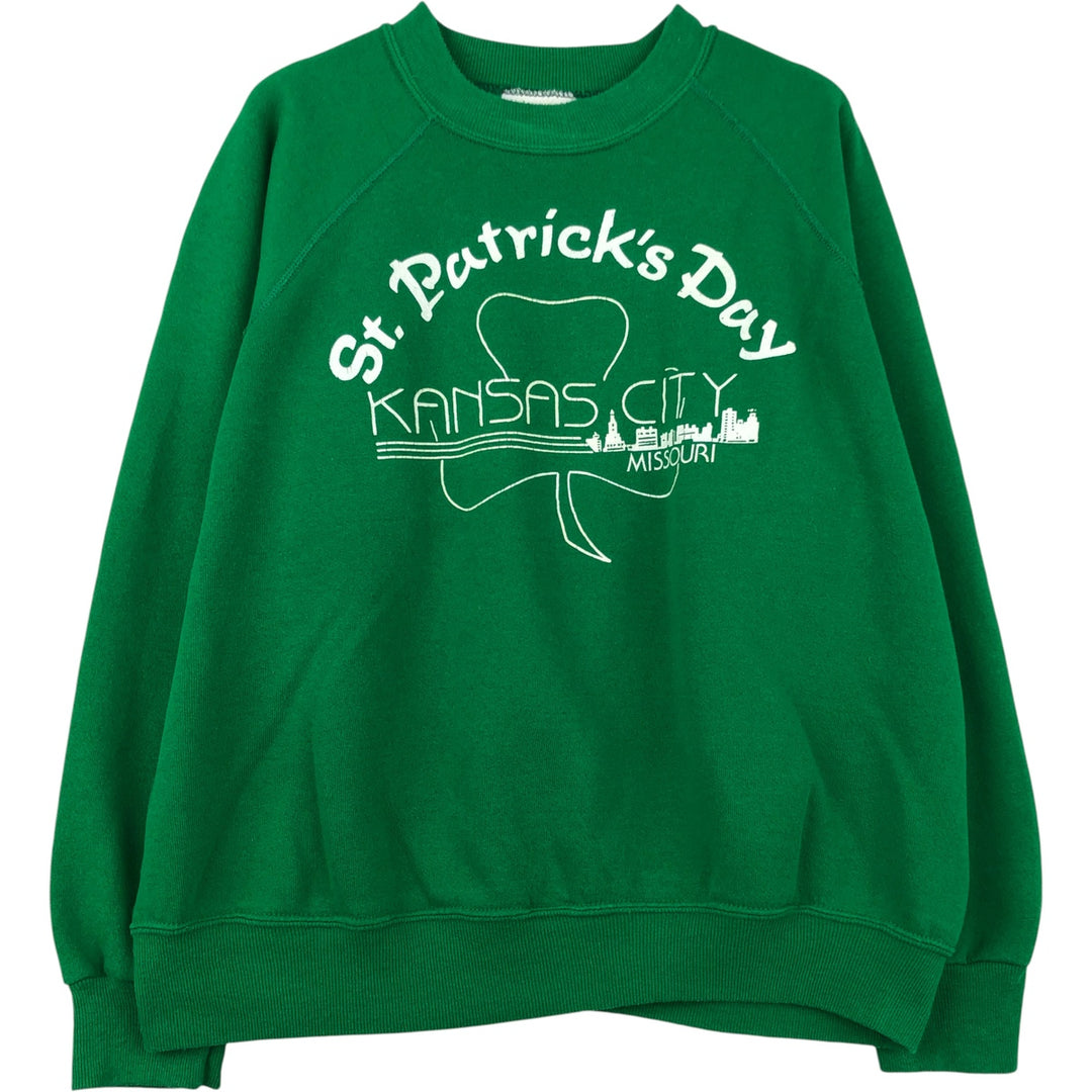 Vintage 1980'S Bassett-Walker printed sweatshirt, Made in USA, Men's XL cotton green type Vintage Second Hand