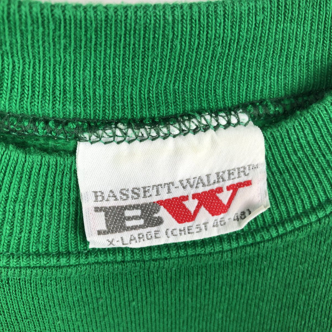 Vintage 1980'S Bassett-Walker printed sweatshirt, Made in USA, Men's XL cotton green type Vintage Second Hand