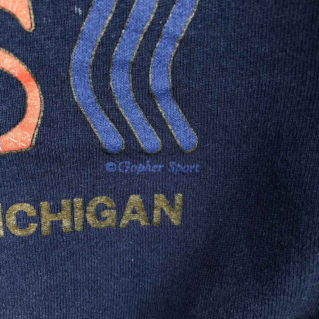 Vintage 90'S Gopher Sport printed sweatshirt, made in the USA, size L, men's cotton navy blue type Vintage Second Hand