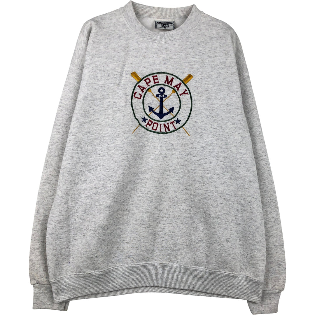 Vintage 90'S Lee sweatshirt, made in the USA, size L, men's cotton gray type Vintage Second Hand