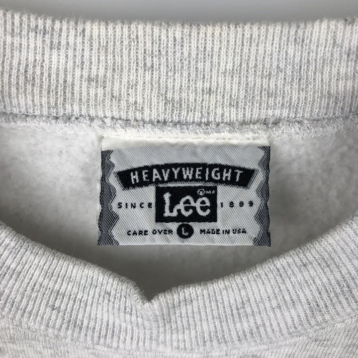 Vintage 90'S Lee sweatshirt, made in the USA, size L, men's cotton gray type Vintage Second Hand