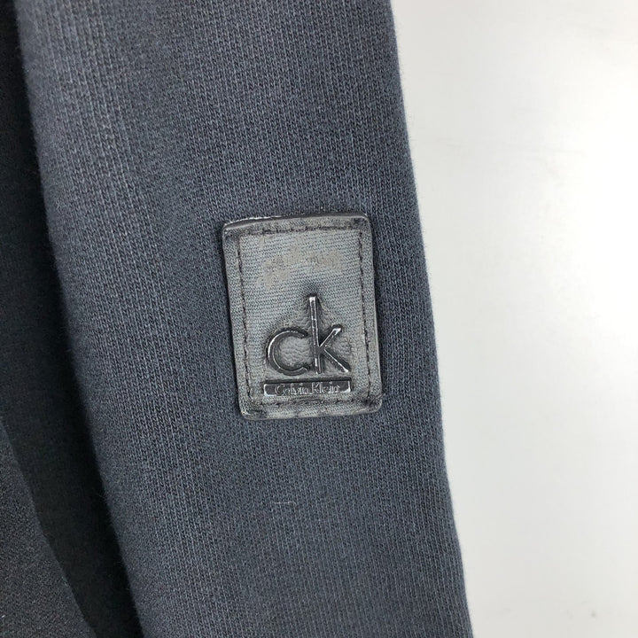 90s-00'S Vintage Calvin Klein Full-Zip Sweatshirt, Men's Size XL cotton navy blue type Vintage Second Hand