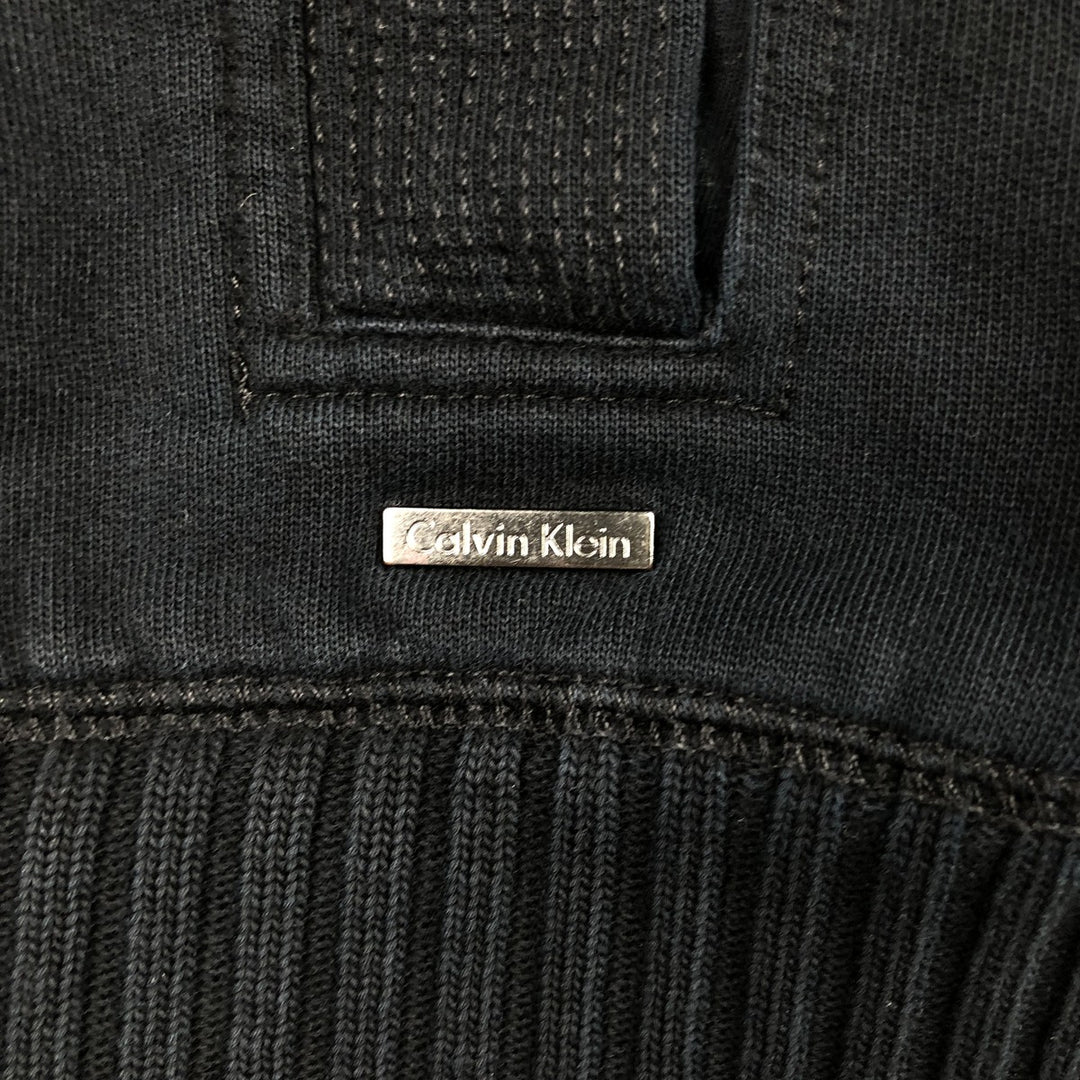 90s-00'S Vintage Calvin Klein Full-Zip Sweatshirt, Men's Size XL cotton navy blue type Vintage Second Hand
