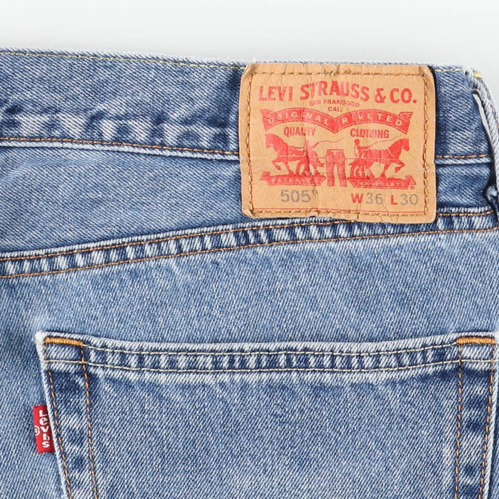 Levi's 505 tapered denim pants for men, size w37 cotton blue type Vintage Second Hand
