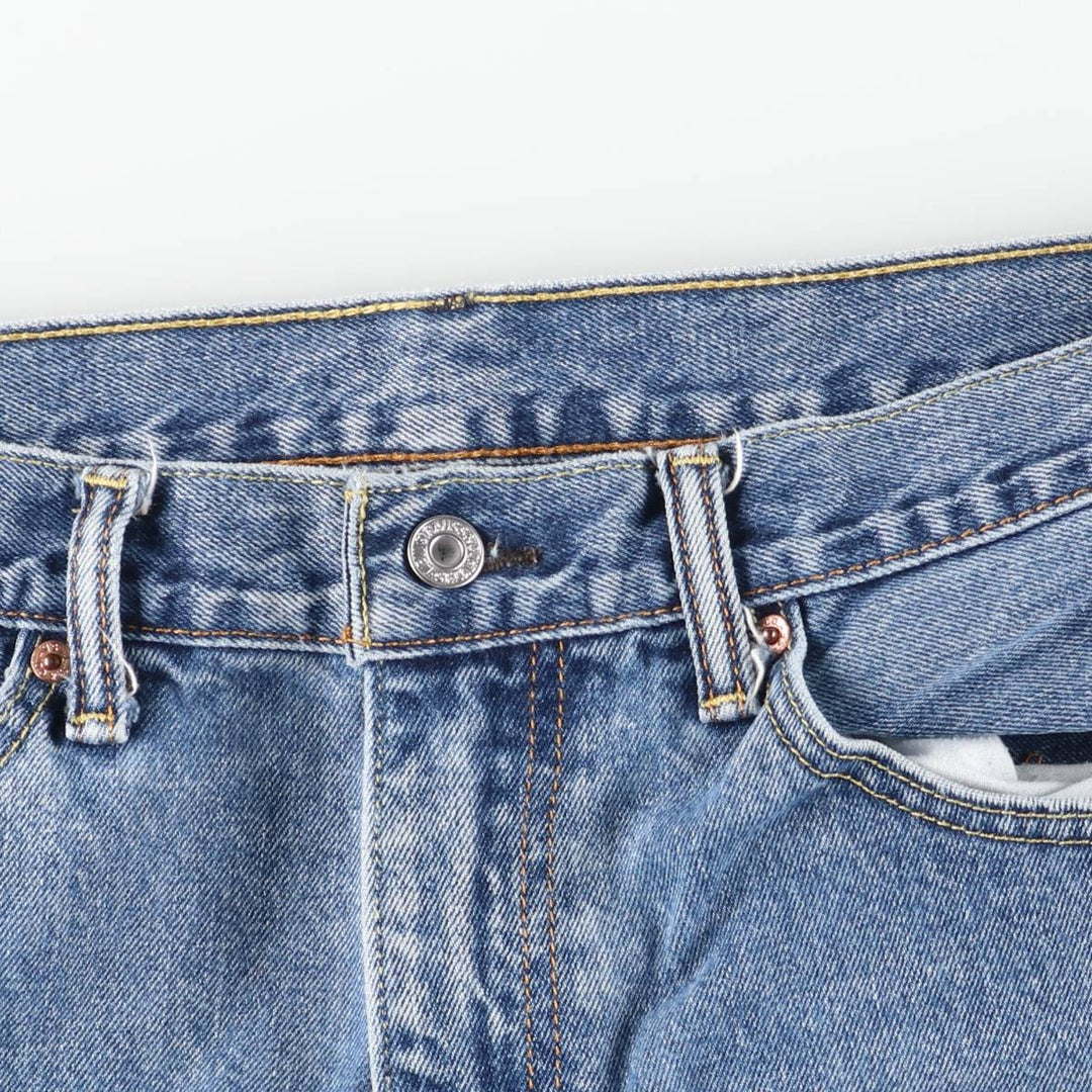 Levi's 505 tapered denim pants for men, size w37 cotton blue type Vintage Second Hand