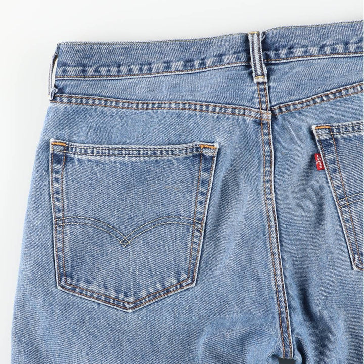 Levi's 505 tapered denim pants for men, size w37 cotton blue type Vintage Second Hand