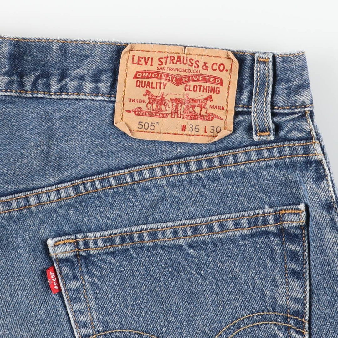 Levi's 505 REGULAR FIT tapered denim pants for men, size w36 cotton blue type Vintage Second Hand