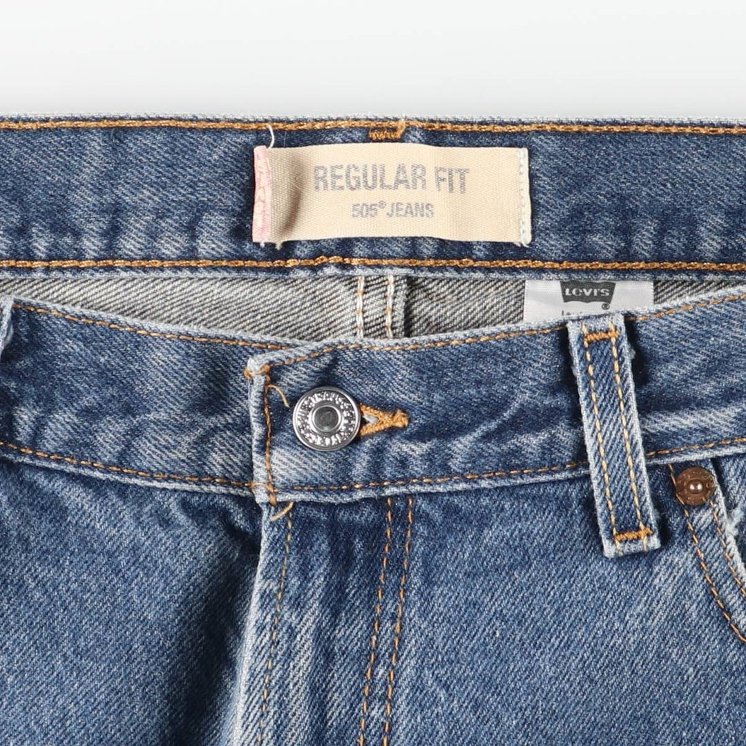 Levi's 505 REGULAR FIT tapered denim pants for men, size w36 cotton blue type Vintage Second Hand