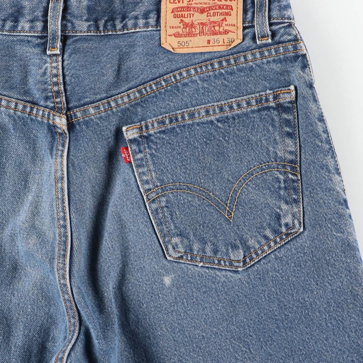 Levi's 505 REGULAR FIT tapered denim pants for men, size w36 cotton blue type Vintage Second Hand