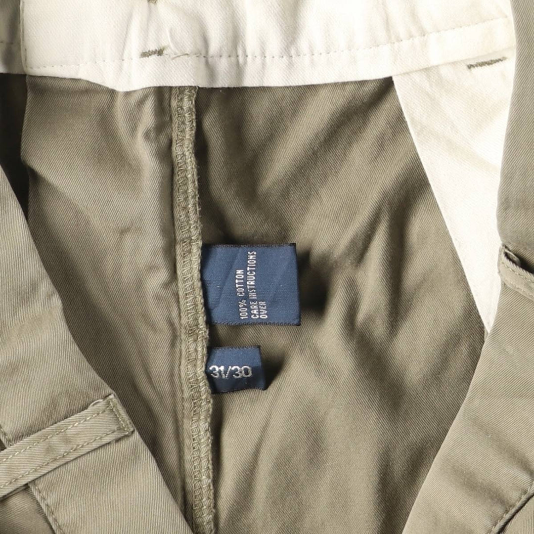 Ralph Lauren POLO by Ralph Lauren ANDREW PANT Two-pleat chino pants for men, equivalent to W31 cotton Khaki type Vintage Second Hand