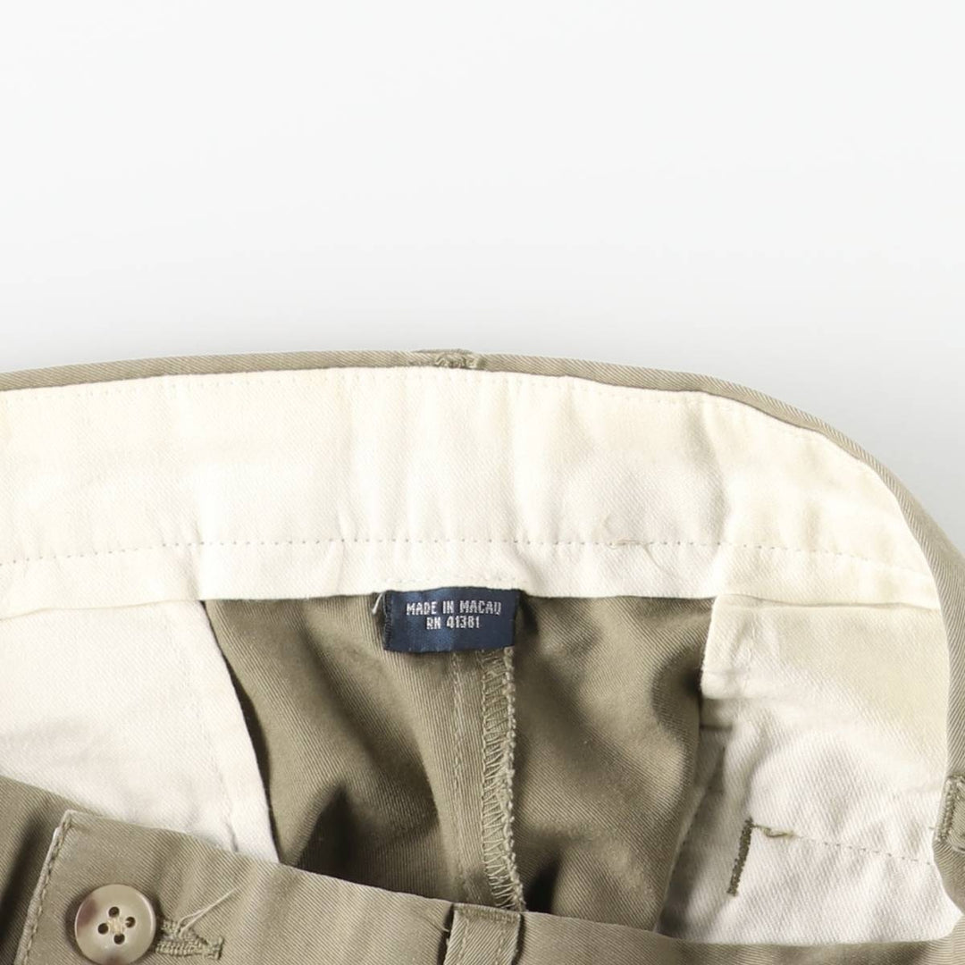 Ralph Lauren POLO by Ralph Lauren ANDREW PANT Two-pleat chino pants for men, equivalent to W31 cotton Khaki type Vintage Second Hand