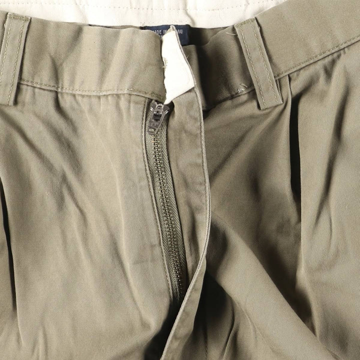 Ralph Lauren POLO by Ralph Lauren ANDREW PANT Two-pleat chino pants for men, equivalent to W31 cotton Khaki type Vintage Second Hand