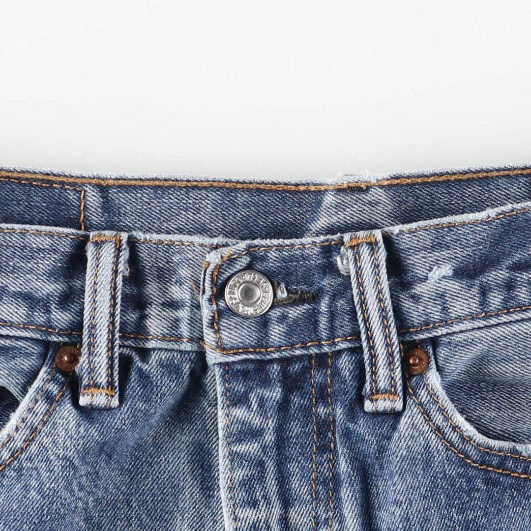 Levi's 505 tapered denim pants for men, equivalent to w32 cotton blue type Vintage Second Hand