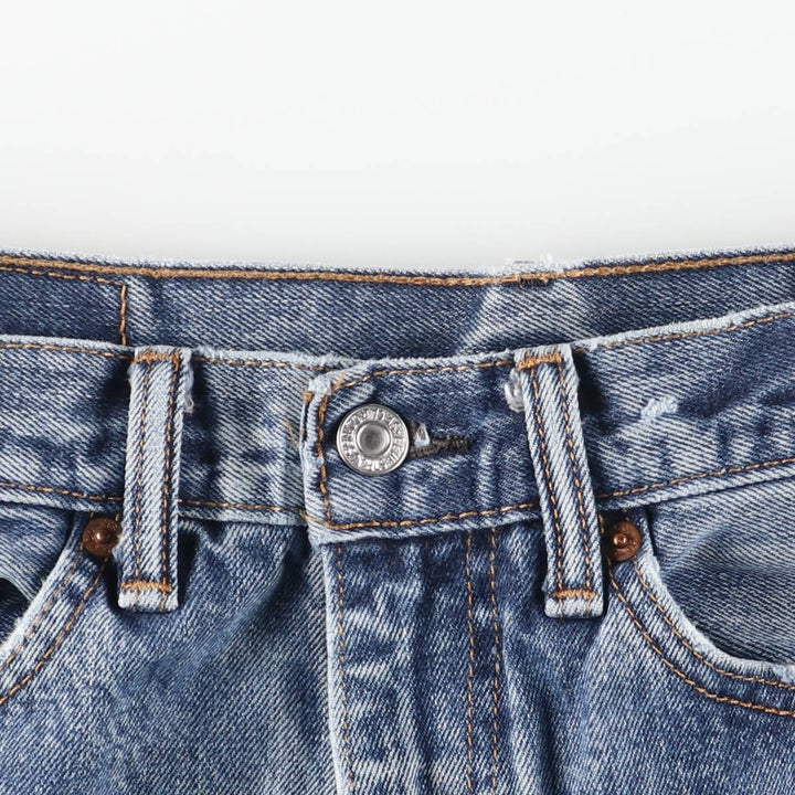 Levi's 505 tapered denim pants for men, equivalent to w32 cotton blue type Vintage Second Hand