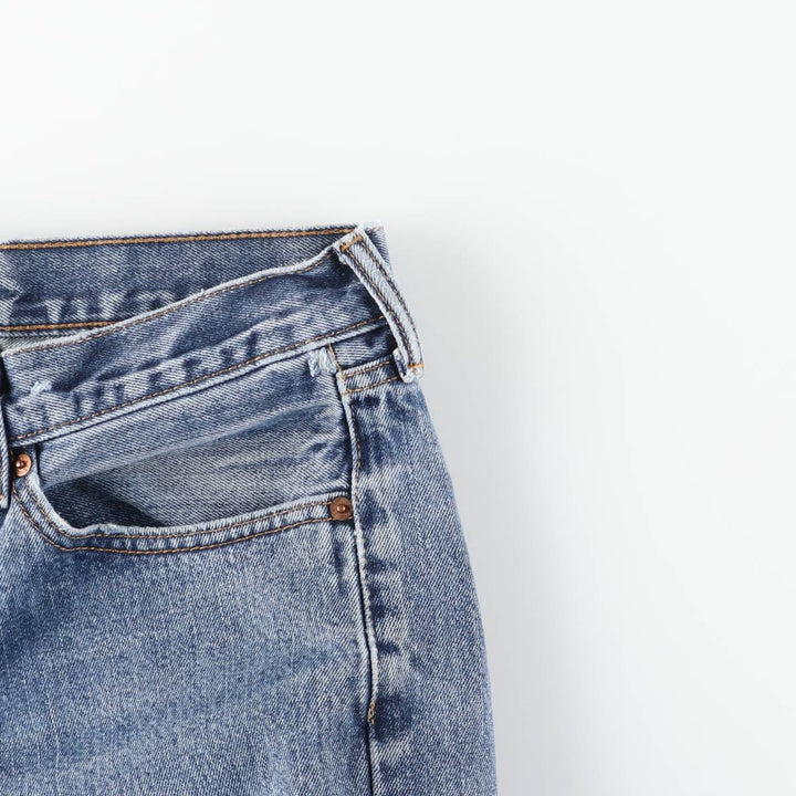 Levi's 505 tapered denim pants for men, equivalent to w32 cotton blue type Vintage Second Hand