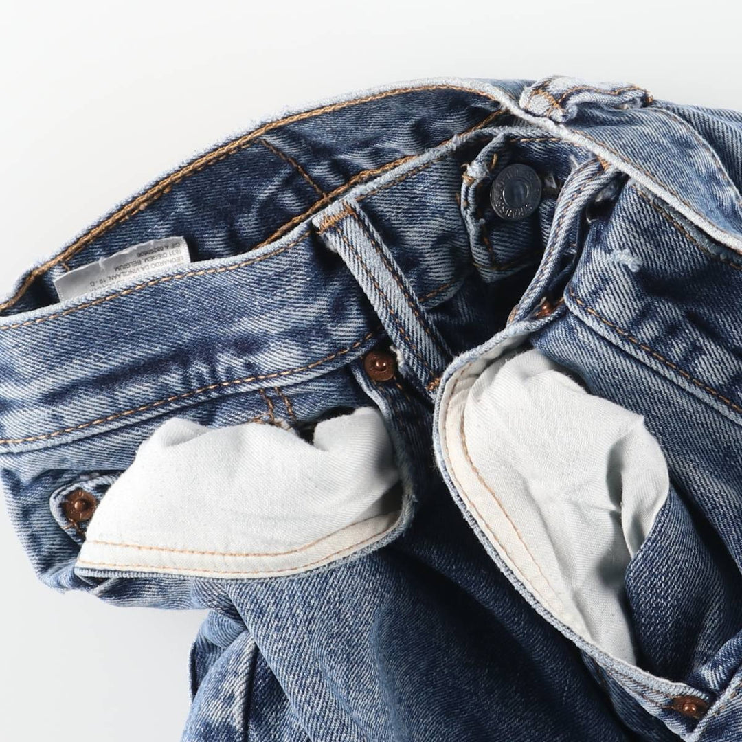Levi's 505 tapered denim pants for men, equivalent to w32 cotton blue type Vintage Second Hand