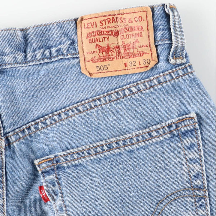 Levi's 505 REGULAR FIT tapered denim pants for men, size w32 cotton blue type Vintage Second Hand