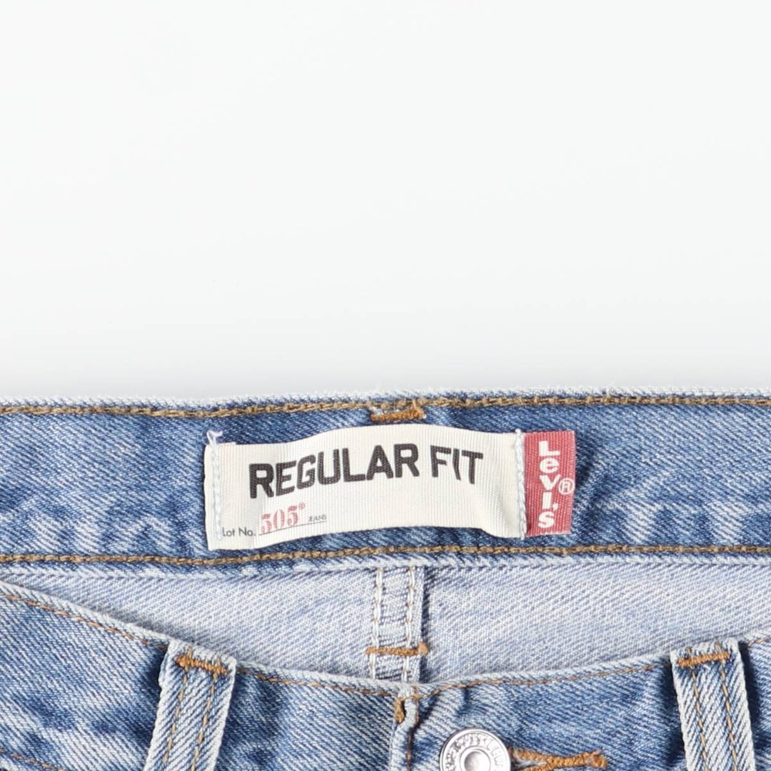 Levi's 505 REGULAR FIT tapered denim pants for men, size w32 cotton blue type Vintage Second Hand