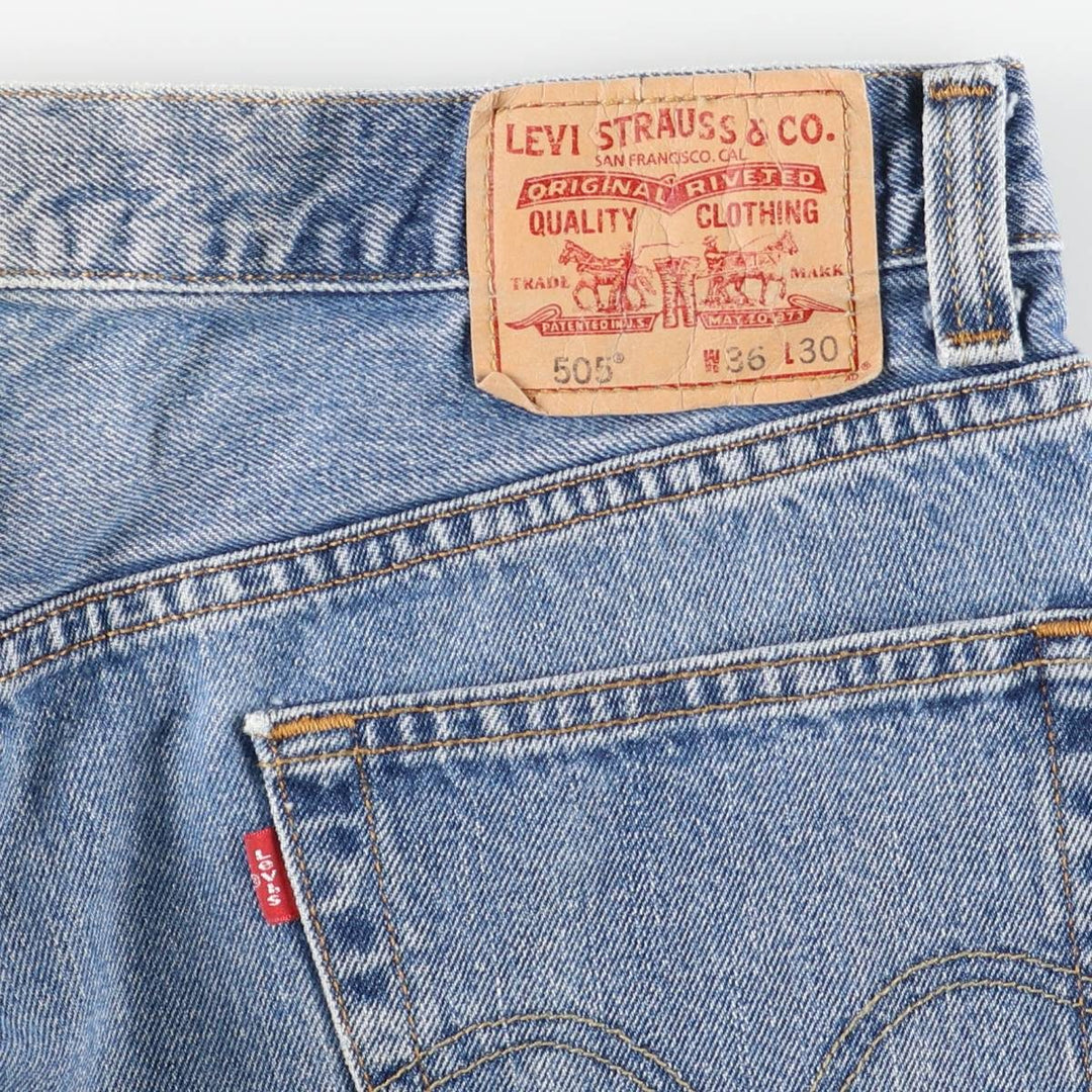 Levi's 505 REGULAR FIT tapered denim pants for men, size w36 cotton blue type Vintage Second Hand