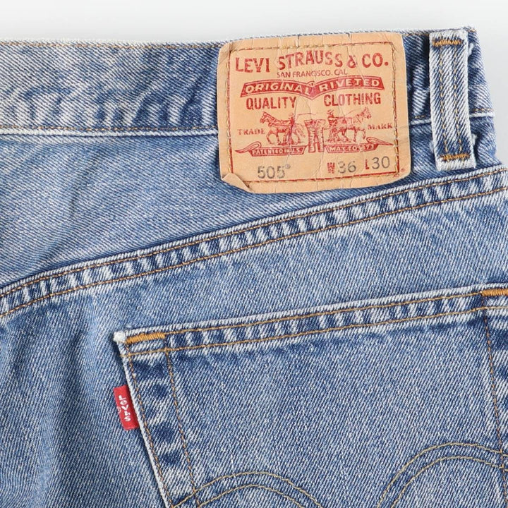 Levi's 505 REGULAR FIT tapered denim pants for men, size w36 cotton blue type Vintage Second Hand