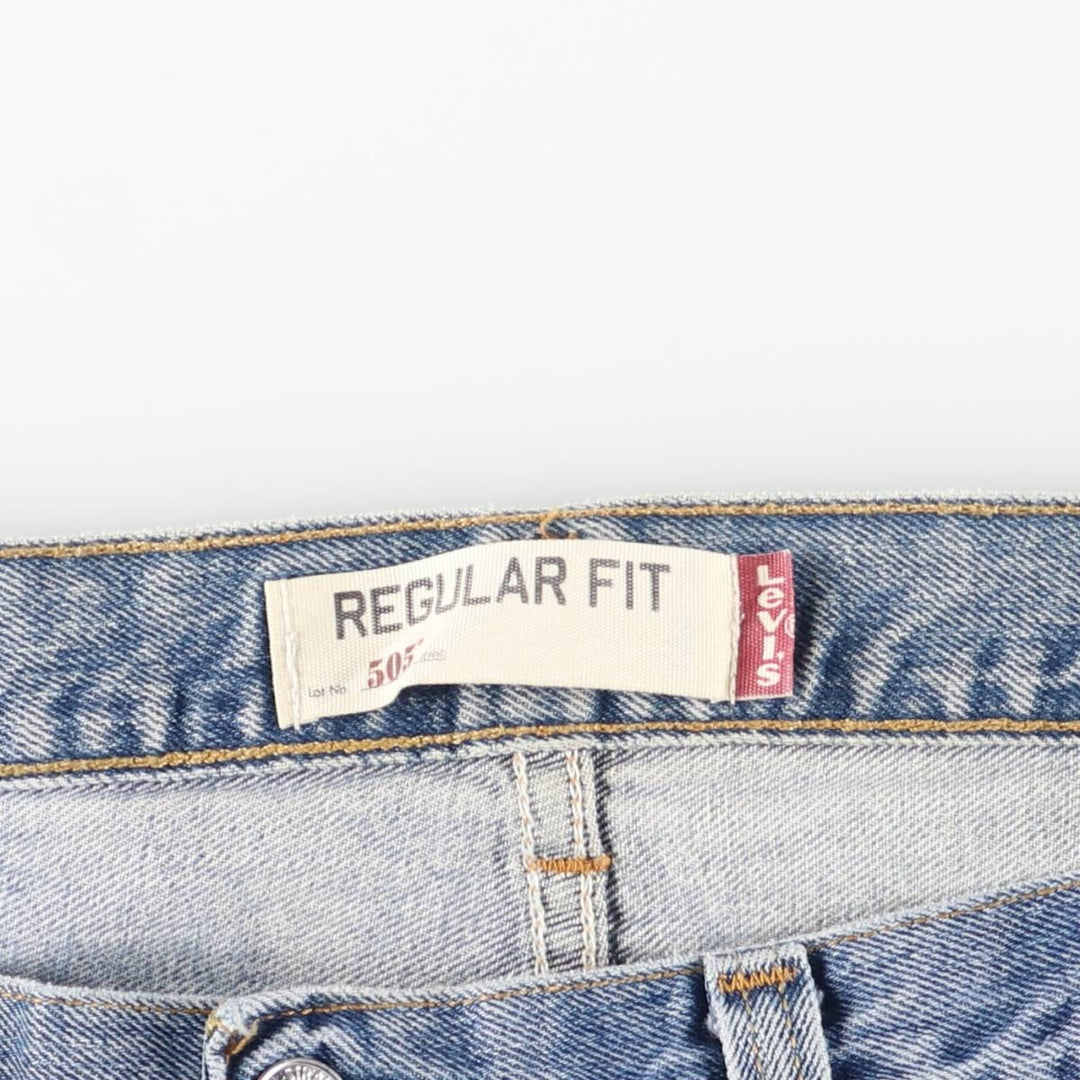 Levi's 505 REGULAR FIT tapered denim pants for men, size w36 cotton blue type Vintage Second Hand