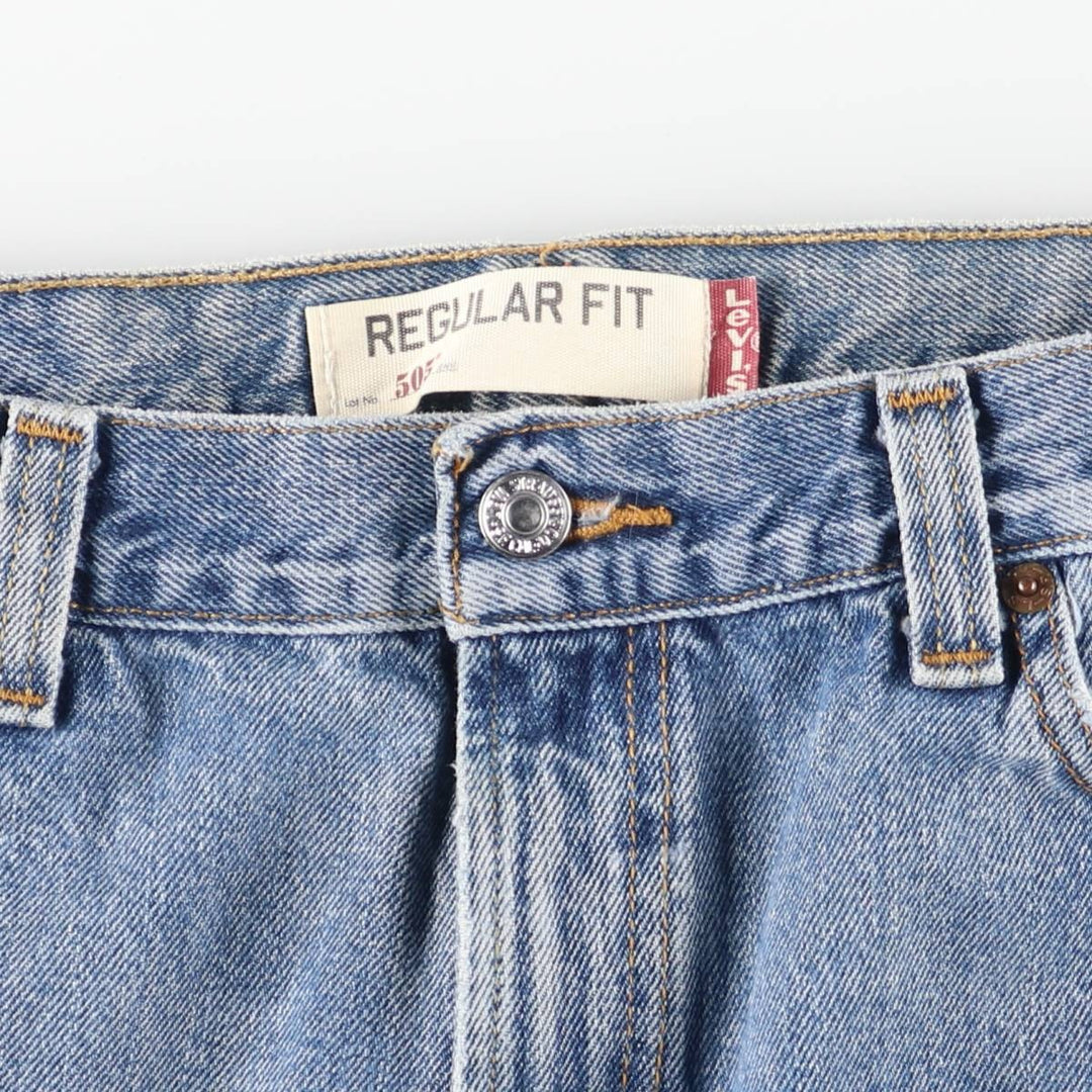 Levi's 505 REGULAR FIT tapered denim pants for men, size w36 cotton blue type Vintage Second Hand