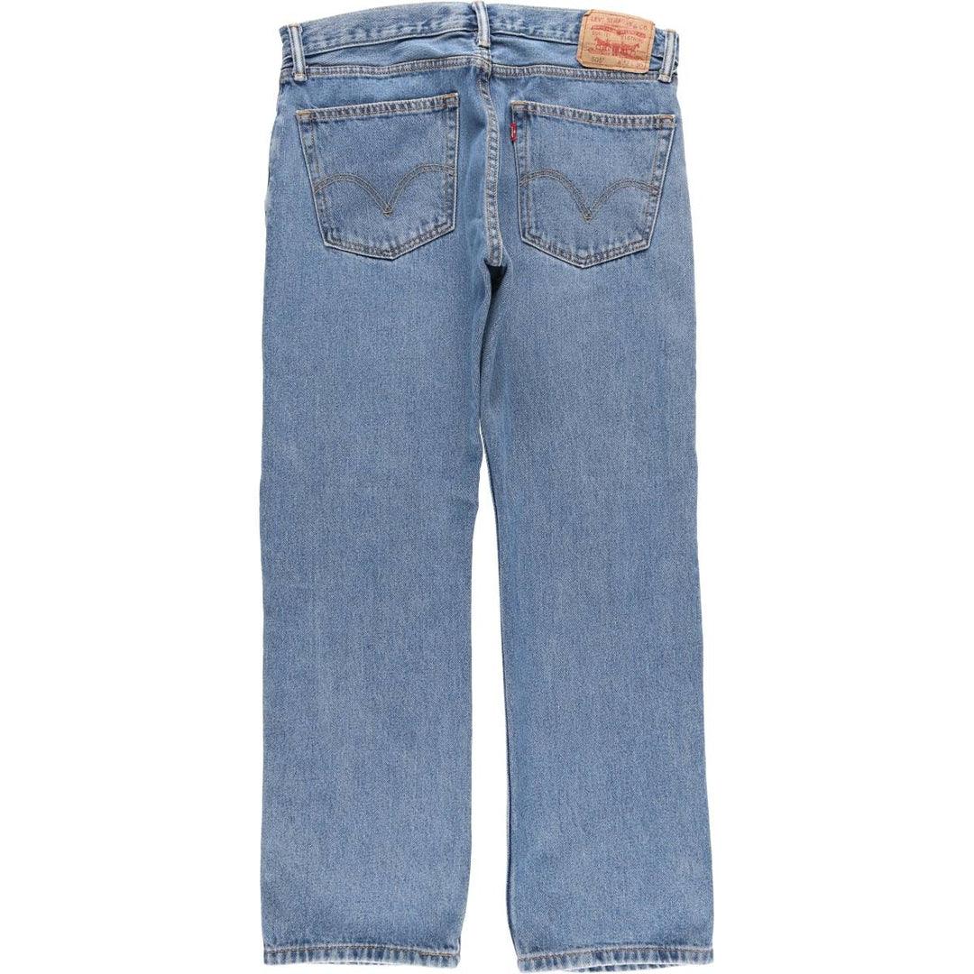 Levi's 505 STRAIGHT FIT tapered denim pants for men, size w34 cotton blue type Vintage Second Hand