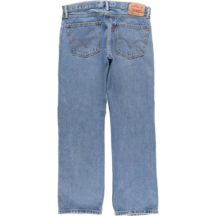 Levi's 505 STRAIGHT FIT tapered denim pants for men, size w34 cotton blue type Vintage Second Hand