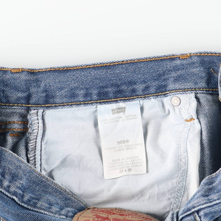 Levi's 505 STRAIGHT FIT tapered denim pants for men, size w34 cotton blue type Vintage Second Hand